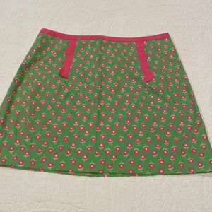 Lilly Pulitzer green and pink flower skirt